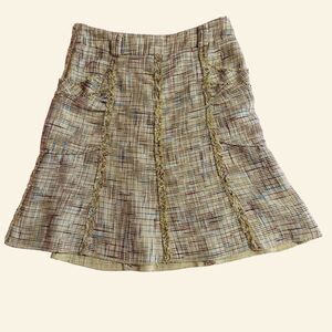 TO THE MAX Frayed Tweed Skirt